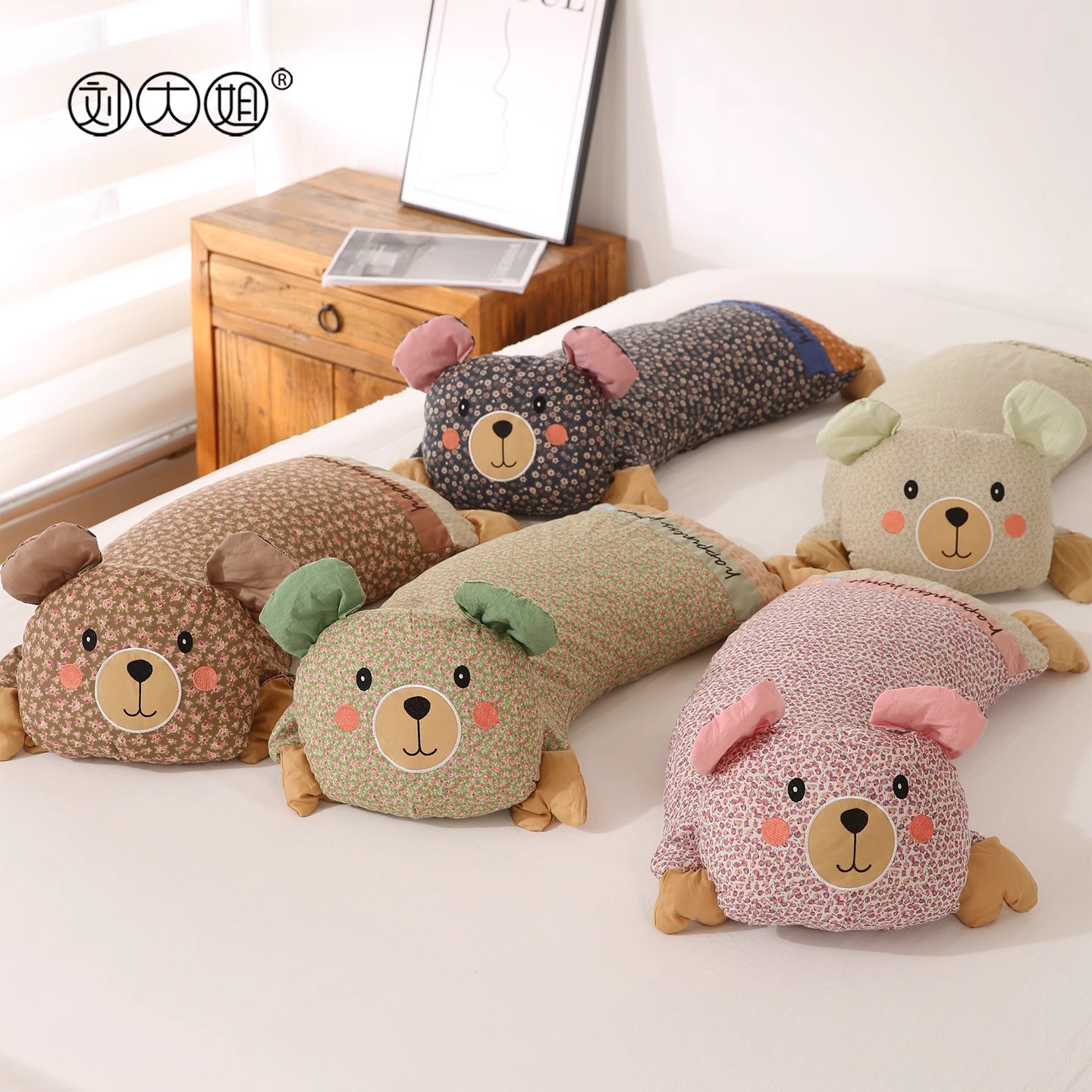 全棉卡通全棉荞麦枕头可拆洗