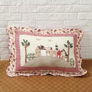 田园小清新枕套纯棉舒适家居枕头套碎花枕巾出口韩国40*60cm左右