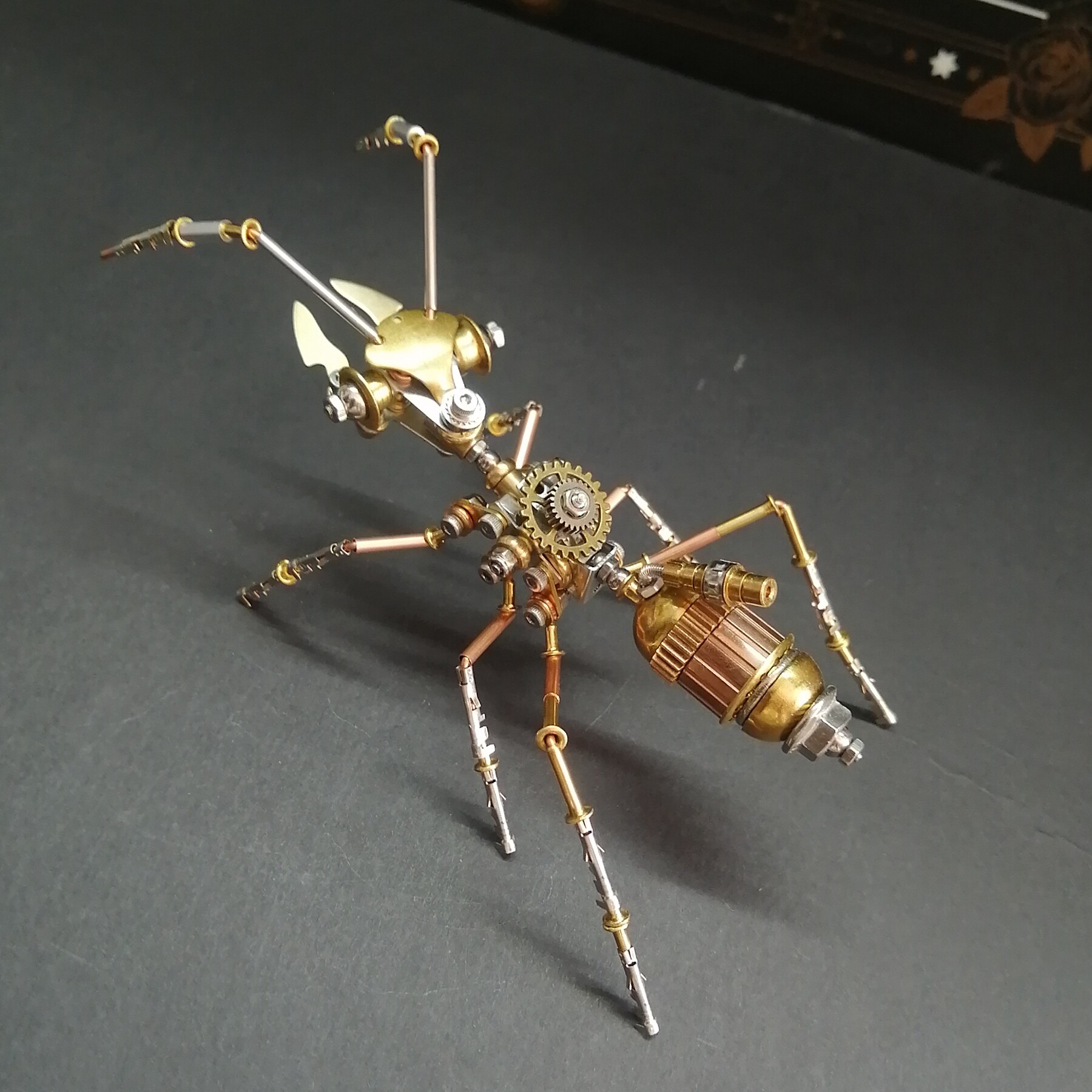 蒸汽朋克机械昆虫金属拼装蚂蚁模型创意手工工艺品diy摆件礼物