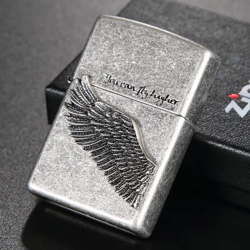 得更i旗艦店pp高 z刻字男貼機正版po章飛po定制翅膀打火限量古銀z
