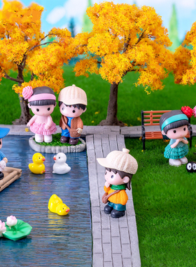 呆萌情侣PVC玩偶孩子过家家玩具