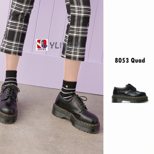 美国代购Dr Martens 8053厚底5孔小皮鞋女jennie同款低帮马丁单鞋
