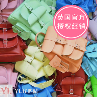 授权正品英国Grafea学院风牛皮手工双肩女包兔子包复古背包大容量