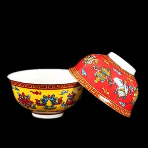 藏式陶瓷供碗八供斋饭碗供佛七供水碗八供水神台供奉寺庙八吉祥