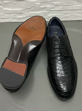系带尖头皮鞋德比鞋商务正装