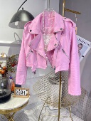 2025秋季 重工翻领设计感品质pu皮衣时髦显瘦机车服夹克外套女 新款