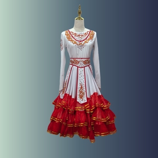 【出租】桃李杯鲜花剧目舞蹈服新疆舞蹈表演服维族哈萨克族演出服