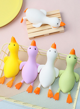 冲鸭减压多彩小黄色鸭子捏捏乐发泄可爱呆萌学生儿童手捏解压玩具