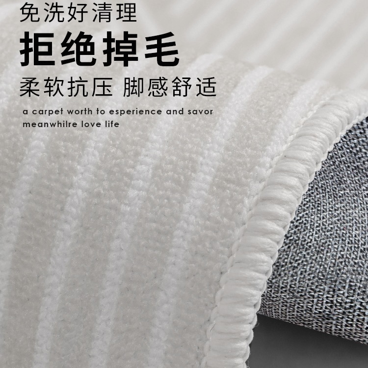 客厅侘寂风水洗背仿羊绒地毯沙发茶几毯家用卧室大面积整铺地垫