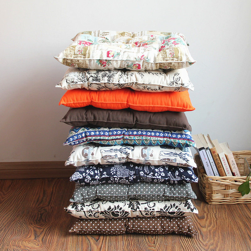 坐垫办公室椅子垫教室凳子秋冬座垫上班久坐软屁垫屁股厚棉麻坐垫