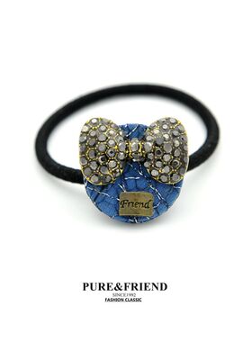 满58包邮】正品purefriend发饰复古蕾丝米奇Mickey款发圈发绳皮筋