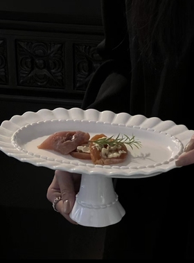 白色陶瓷多层蛋糕架子甜品台展示架茶歇摆台下午茶点心架糖果盘