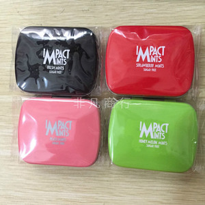 德国进口英贝克无糖迷你压片糖14克铁盒装水蜜桃草莓芒果多种口味