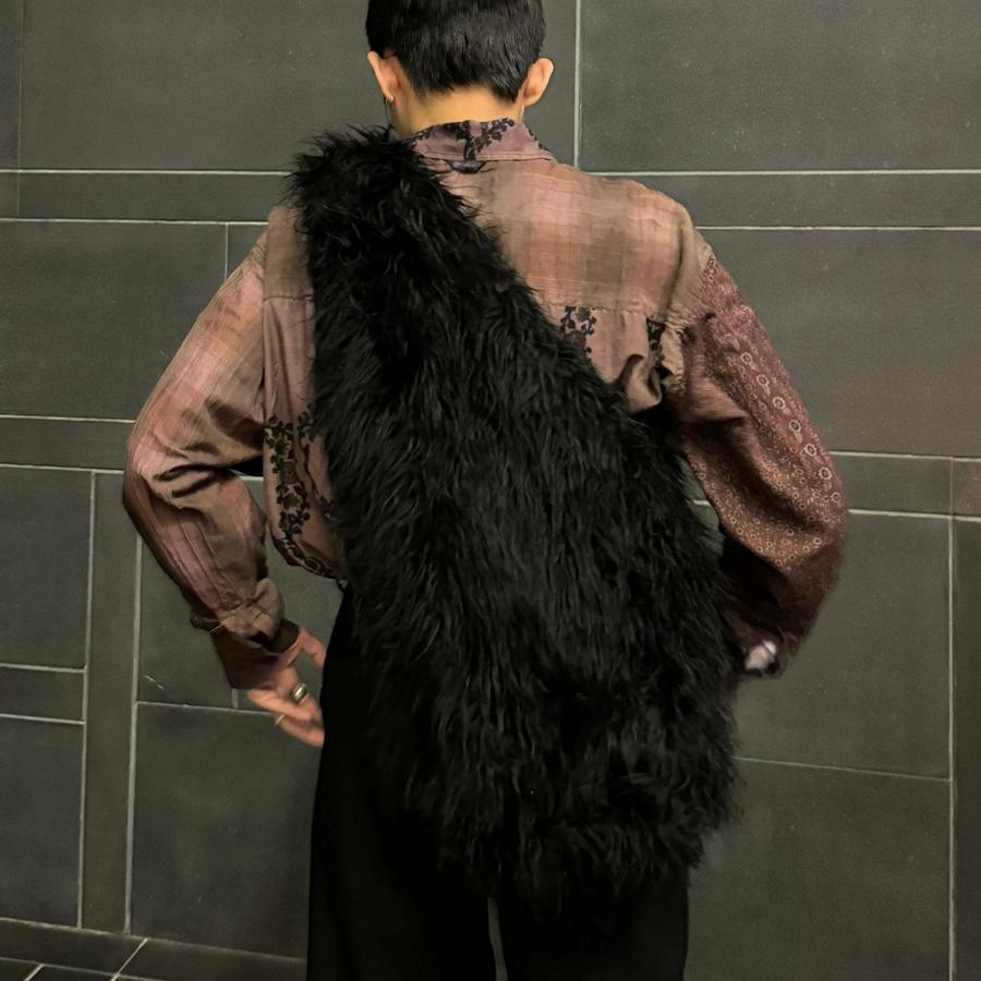 Our Legacy 23AW drip Bag仿皮草长款高级感手提大容量水桶单肩包