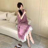 夏季连衣裙夏季重工玫瑰吊带长裙气质设计感外穿显瘦气质夏季少女，女装连衣裙，乔安迪