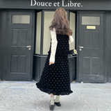 现货8556-P195K278丝绒钉珠马甲+半裙加厚两件套打底衫单批55，女装套装/套裙，乔安迪