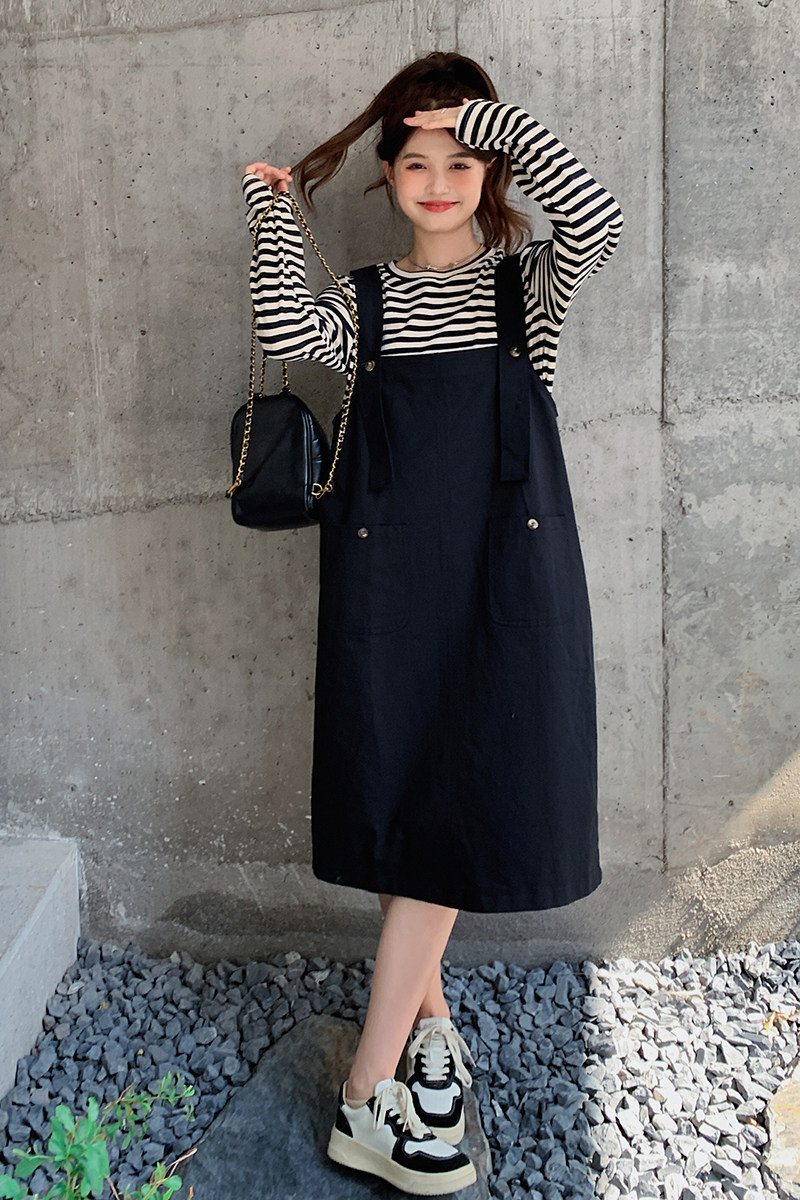 【22新款现货】条纹T背带裙8632-背带裙P95-K148套装P135K188,女装连衣裙,乔安迪