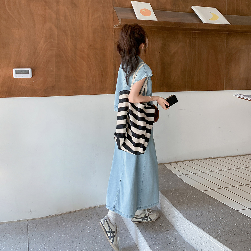 甜酷牛仔上衣半身裙三件套女2025夏季新款高级感显瘦蓝色吊带套装,女装套装/套裙,乔安迪