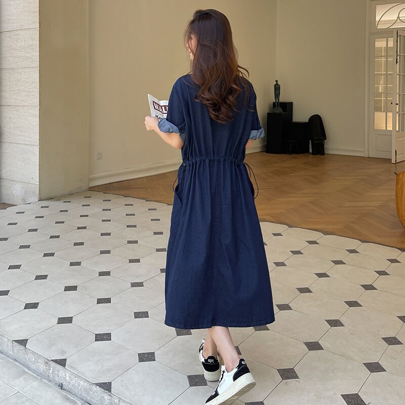 【】大码薄款牛仔连衣裙2288-P125-K178,女装连衣裙,乔安迪
