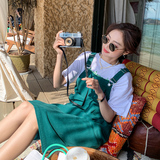 【22】大货已出夏季绿色背带裙2051-P85-K138，女装连衣裙，乔安迪