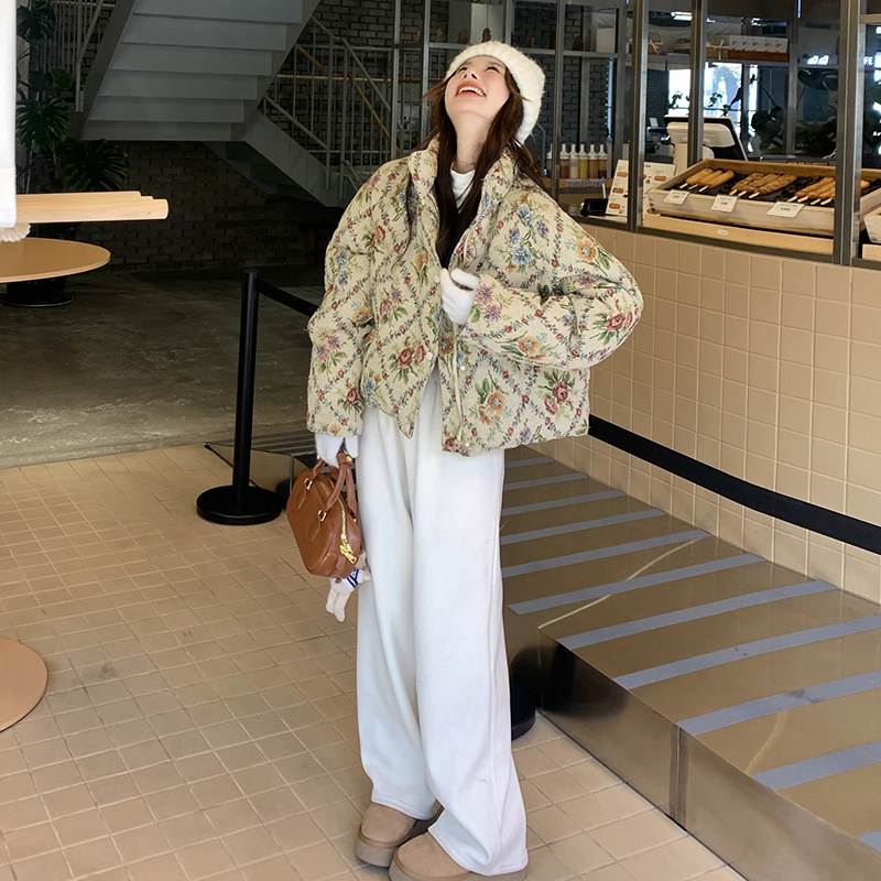 【新款现货】126-9068-P175K268复古油画棉衣短外套,女装棉衣/棉服,乔安迪