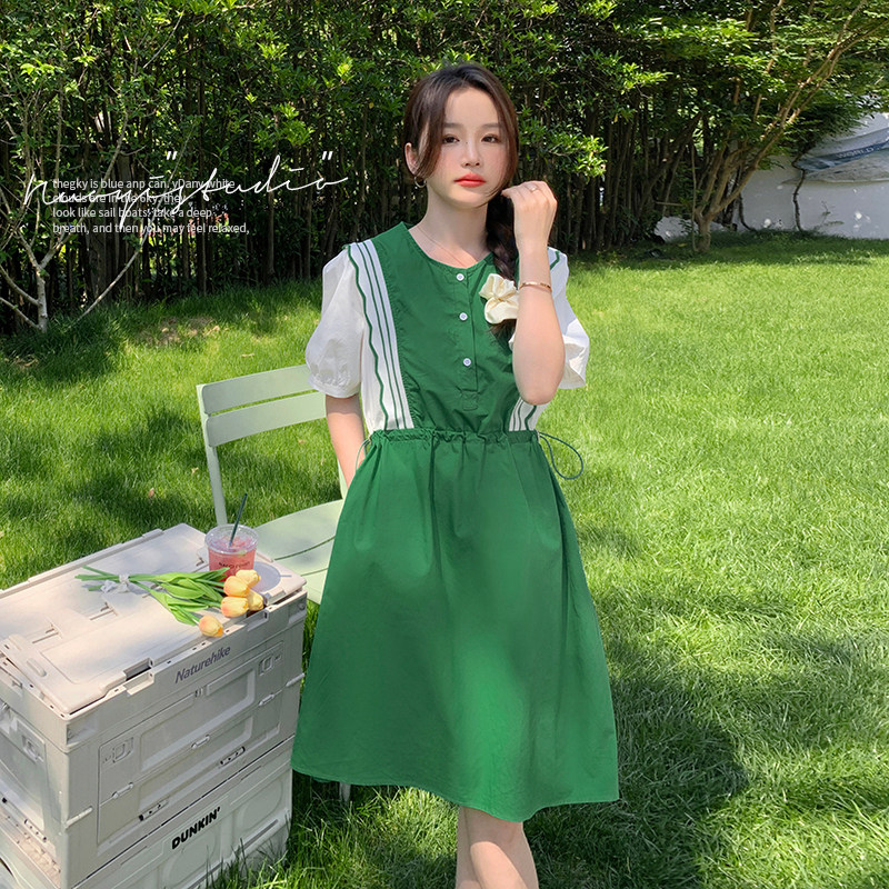 【】现货撞色连衣裙2286-P105-K158,女装连衣裙,乔安迪
