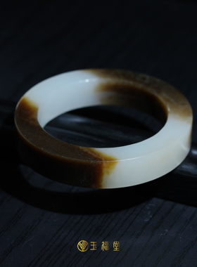 玉福堂 | 新疆和田玉且末糖白玉手镯直切方镯玉镯54-58mm金山老糖