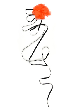 gleerainbow桔红真丝仙仙颈花