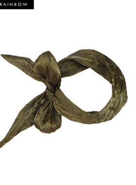 Glee rainbow 岩石皱纹肌理压褶迷你造型丝巾