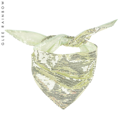 GLEERAINBOW浅金亮片三角巾