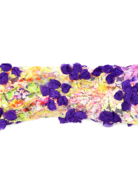 GLEE RAINBOW 紫色花朵蕾丝仙仙女发带头巾发饰