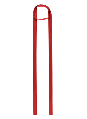 Glee rainbow 正红超细2cm蝴蝶结100%缎面真丝丝巾