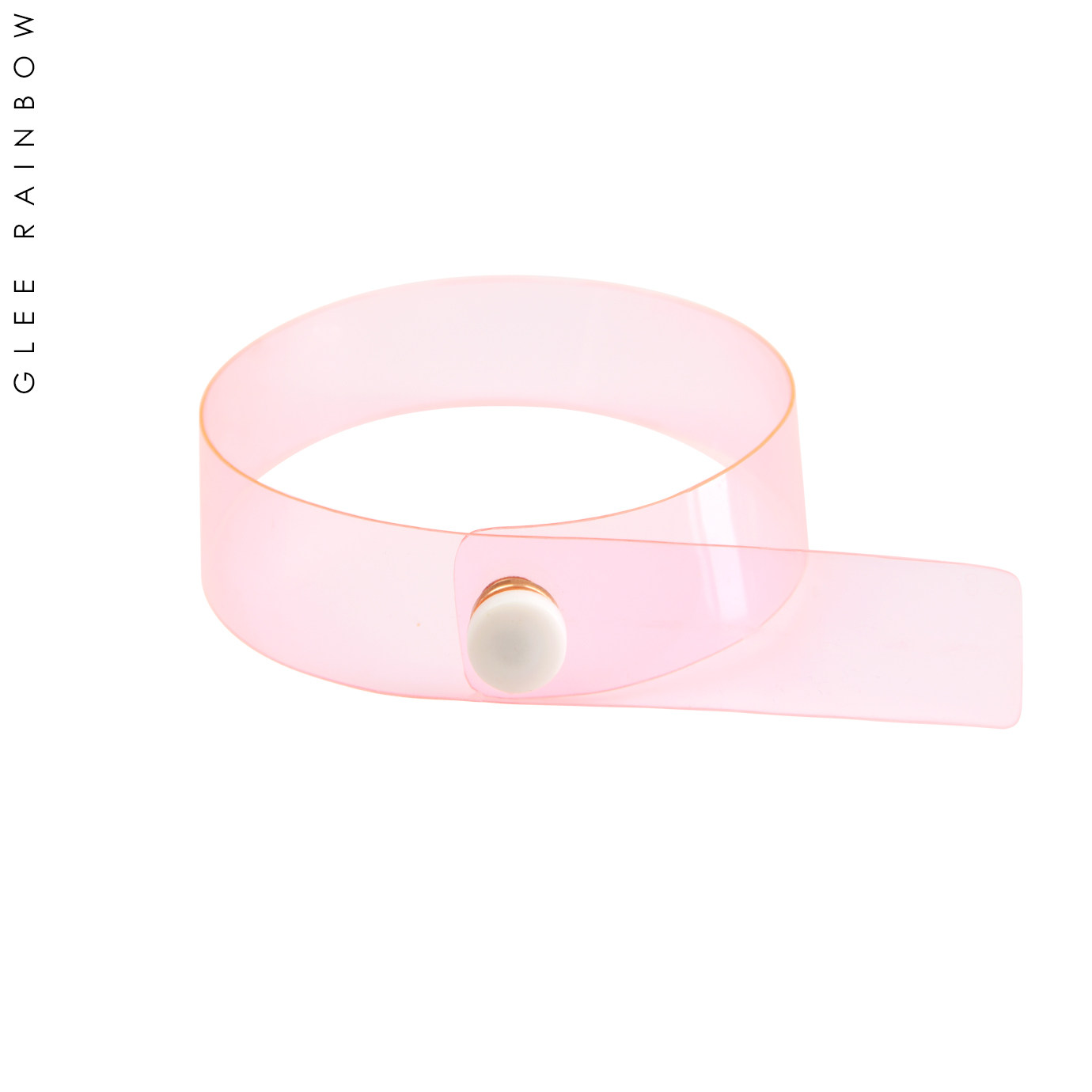 Glee rainbow PVC粉红透明choker项圈甜心KILLER