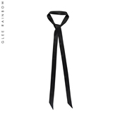 rainbow 黑色经典 蝴蝶结 Glee 超短真丝丝巾 迷你领结