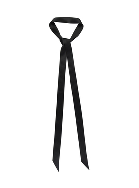 Glee rainbow 黑色经典蝴蝶结 超短真丝丝巾 迷你领结