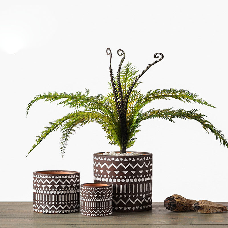 红陶花盆多肉陶瓷花盆北欧风格简约几何直筒花盆绿萝花盆,鲜花速递/花卉仿真/绿植园艺,花盆,淘宝优惠券,粉丝福利购,淘宝优惠卷