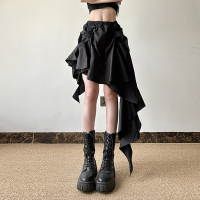 gagaopt哥特风不规则半身裙
