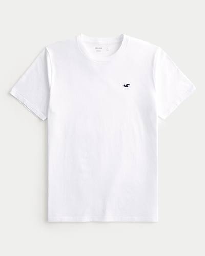 必保正品Hollister海鸥四季圆领logo图案 基础T 恤 （假一罚四）