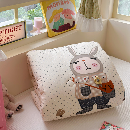 A类全棉双层纱被子冬被芯加厚纯棉针织棉单人春秋被双人棉被