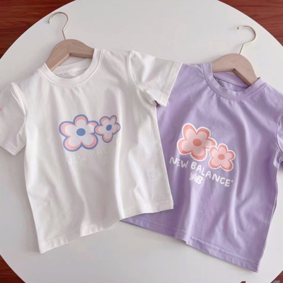 清不退女童夏季短袖T恤圆领休闲上衣休闲百搭