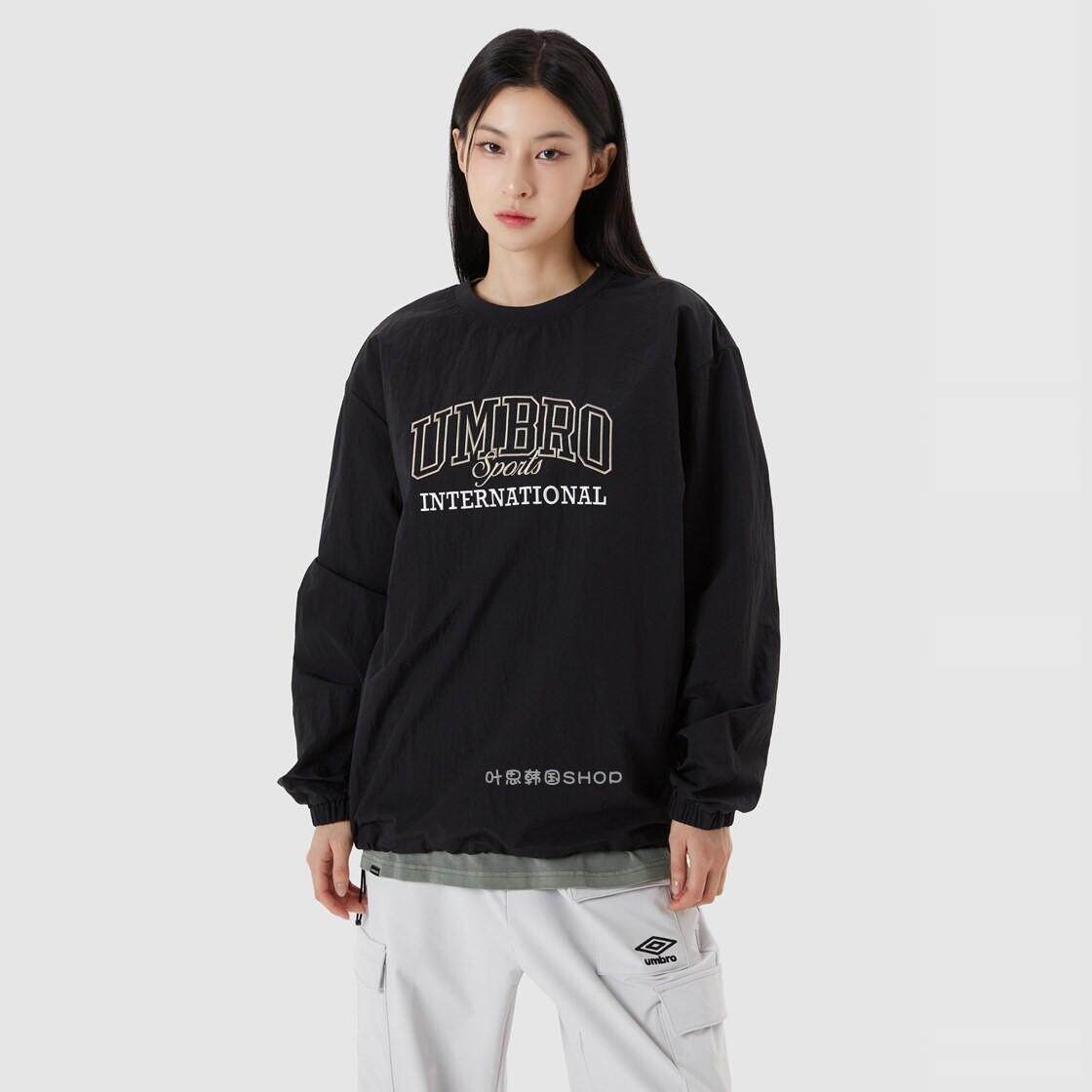 Umbro/茵宝24秋季新款男女圆领宽松运动套头衫卫衣UP321CWT95