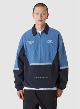 Umbro/茵宝秋季男女翻领运动半拉链运动防风夹克外套UP421CWTO6