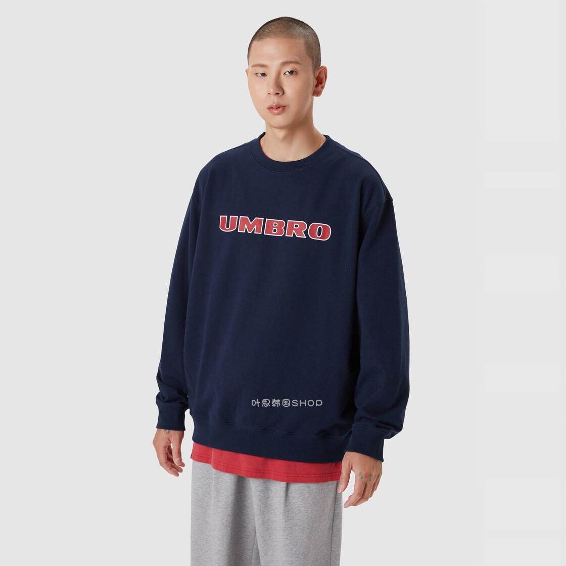 Umbro/茵宝秋季新款男女宽松运动圆领字母套头衫卫衣UP323CFS92