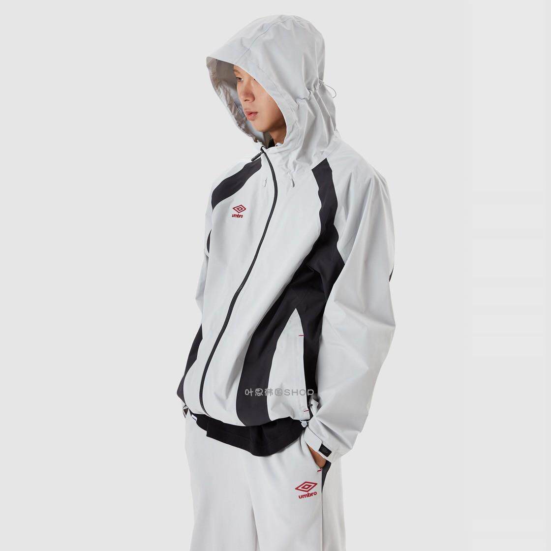 Umbro/茵宝24秋季男女连帽梭织防风雨运动冲锋衣夹克UP321SJK91