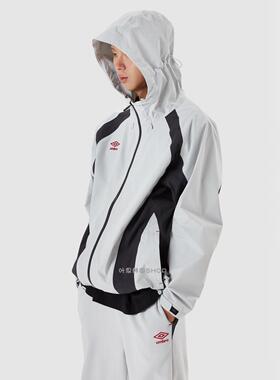 Umbro/茵宝24秋季男女连帽梭织防风雨运动冲锋衣夹克UP321SJK91