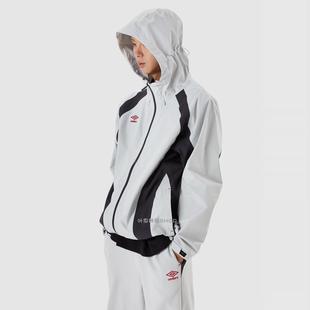 Umbro/茵宝24秋季男女连帽梭织防风雨运动冲锋衣夹克UP321SJK91