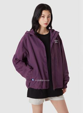 Umbro/茵宝24秋季新款男女经典连帽宽松防风夹克外套UP321CJK97