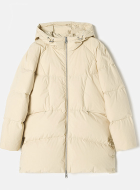 *WYR07021 茉莉雅集 I*C日本纸感棉可追溯95白鹅绒中长款羽绒服女