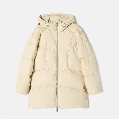 *WYR07021 茉莉雅集 I*C日本纸感棉可追溯95白鹅绒中长款羽绒服女