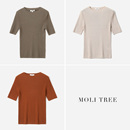 68支全羊绒坑条针织套衫 WZT07315 茉莉雅集 KVSS精纺3 女 短袖